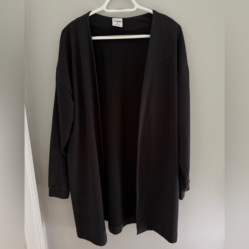 Gymshark Black Open Front Longline Cardigan